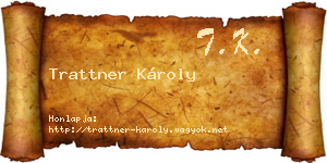 Trattner Károly névjegykártya